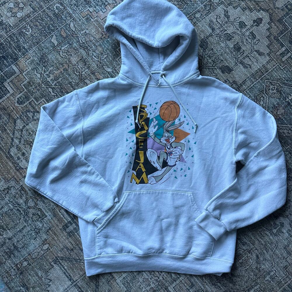 Space Jam Bugs Bunny Basketball Hoodie white Size M